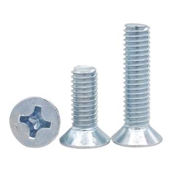 Carbon steel blue and white galvanized cross screw counterscrew