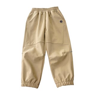 【三防软壳裤】男童加绒防风裤裤子秋冬款2025新款儿童保暖冲锋裤