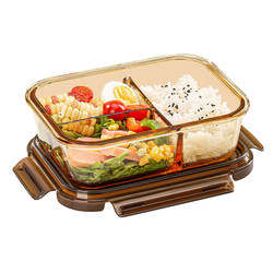 Microwaveable glass lunch box, special lunch box for office workers, fruit box, lunch bowl with lid, crisper box