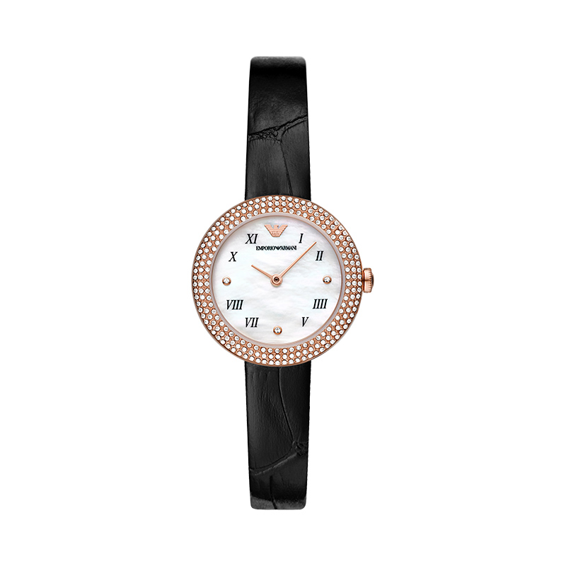 Armani watch women's baby's breath small disc