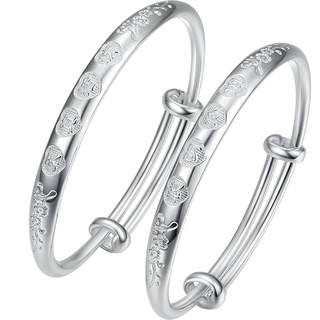 Chow Tai Sang genuine pure silver pairs to give baby silver bracelets