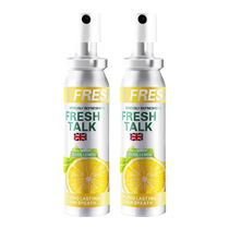 fresh talk oral spray original imported freshener for men and women oral spray lemon flavor double pack 126]