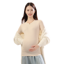 Catman Maternity Bottoming Shirt Womens Maternity Top Autumn and Winter Long Sleeve Spring and Autumn Pregnancy Modal Inner T-shirt Autumn Clothes