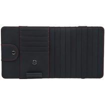 Joes Auto CD Clip Sun Visor Cover Storage Bag Multifunctional Genuine Leather CD Bag CD Disc Cover Card Holder