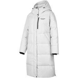 Skechers new heat source long down jacket hooded women's waterproof warm bread coat men's