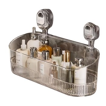 Light luxury air suction cup without punching wall-mounted storage rack