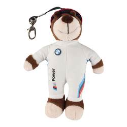 BMW racing bear chain key teddy bear motosoprt key chain pendant plush toy doll gift