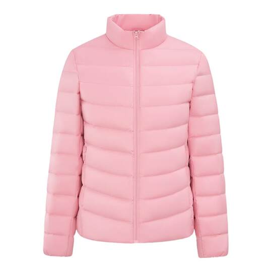 Popular Autumn Down with Flying Stand Collar in the Snow