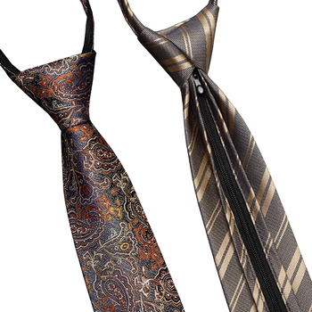 Champagne business style knot-free zipper tie