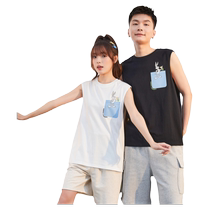 Tanglion Summer New Rabbit 8 Gothic Coloured pockets Seven New Years Eve lovers sleeveless sport vest loose bf Wind y