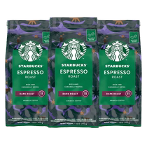 (Self-operated) Starbucks Black Coffee Dark Roasted Espresso Beans 200g*3 Bags Store Same Style