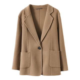 100% pure wool short versatile double-sided cashmere coat