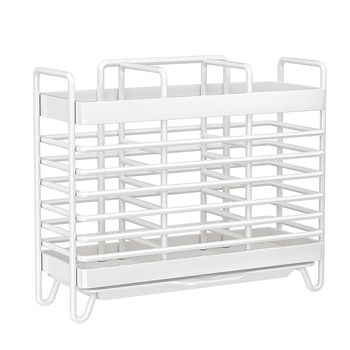 Installation-free integrated wall-mounted drain rack for chopstick storage