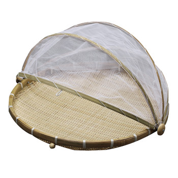 Products round storage basket sieve dry steamed buns and bamboo weaving