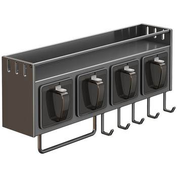 Kitchen seasoning box seasoning rack without punching wall hanging multifunctional seasoning can storage combination set for household use