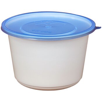 Disposable round double-layer lunch box noodle packaging box soup noodle separate takeaway ramen rice noodle lunch box 1250ml