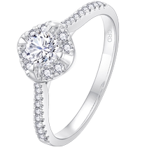 CRD克徕帝钻戒女婚戒聚爱钻石戒指50分求婚30分结婚订婚官方