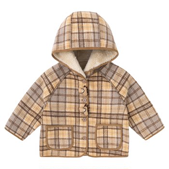 Dudujia children's plaid winter thickened coat
