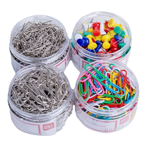 Deli paper clip office color paper clip cute decorative creative supplies bookmark fixed return needle binding stationery nickel plated thickened 600 multi-functional pin file clip