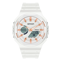 Watch womens ins fashion multifunctional outdoor sports niche design smart high school student waterproof dual display electronic watch