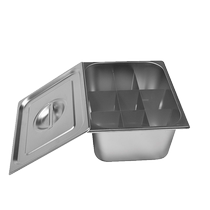 81 oil cylinder portion plate Oden cooking separator thickened stainless steel 9 square grid spicy hotpot skewers lid fryer accessories