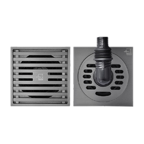 Submarine gun ash floor drain set washing machine bathroom deodorant cover full copper bathroom insect-proof sewer shower