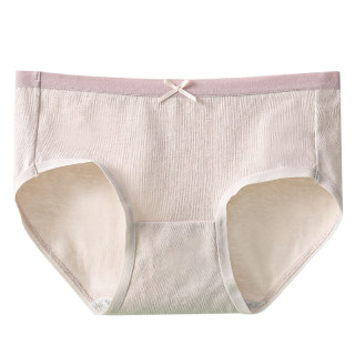 女士内裤透气抑菌纯棉裆中腰收腹裤性感提臀纯欲三角短裤头无痕薄