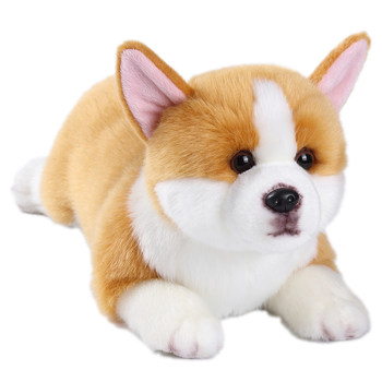 Komet Corgi Doll Simulation Puppy Toy Plush ນອນ Doll Pet Dog ເປັນຂອງຂວັນວັນເກີດ