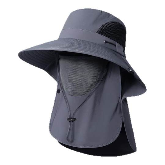 回力渔夫帽子男士春夏季户外遮脸面罩防晒遮阳帽钓鱼登山防紫外线