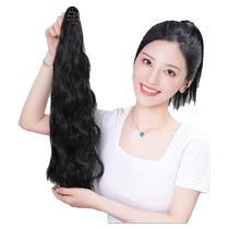 TOOCCI ponytail wig female straight ponytail strap grabber real hair natural fluffy long hair long curly ponytail piece