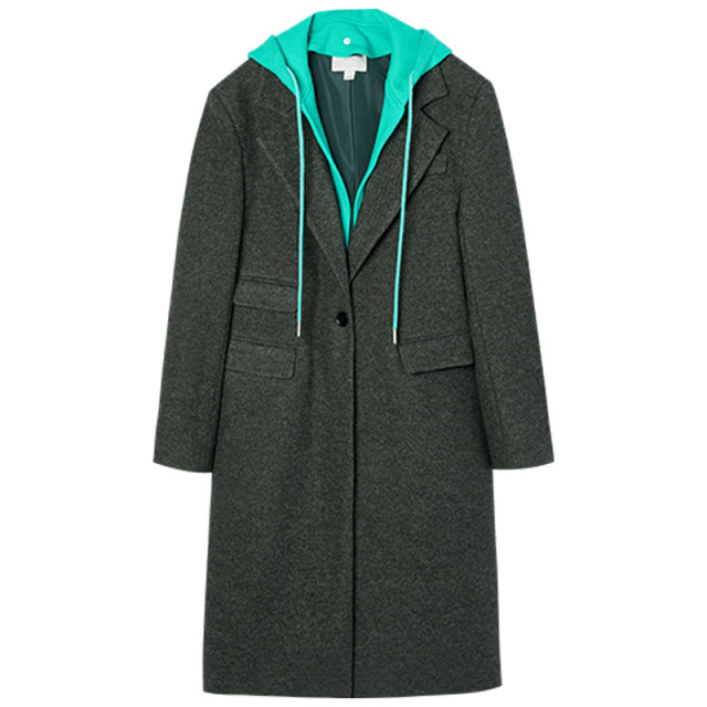 Hooded long wool coat Eptison