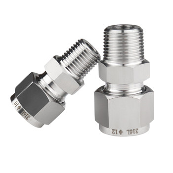 316l stainless steel clamp straight through terminal external thread