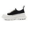 Canvas shoes for women, platform thick soles, hot style white shoes and half slippers