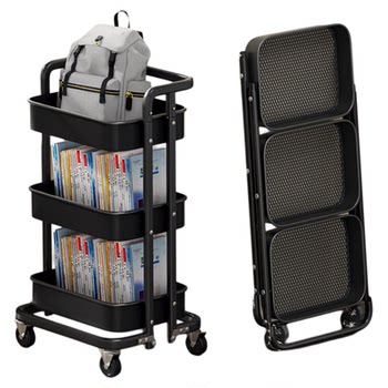 Jiabangshou metal schoolbag shelf push cart