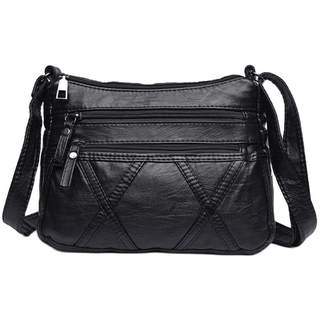 Spring new style mother's washed crossbody bag for middle-aged and elderly people