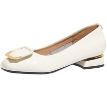 Daphne black single shoes womens summer shallow genuine leather boat shoes 2024 new scoop shoes spring and autumn work shoes small leather shoes