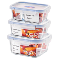 (Self-operated) LOCK&LOCK crisper box microwave heating separated glass lunch box food refrigerator storage box