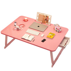 Bed small table simple desk dormitory lazy computer student lap table bay window table pink table folding table board large study movable desk ins style bedroom sitting floor