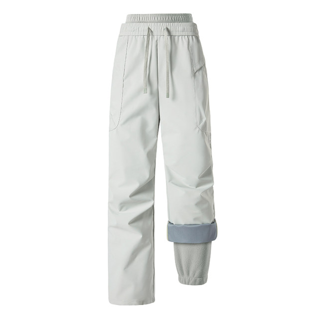 Scarecrow Jacket Pants ຂອງແມ່ຍິງສາມໃນຫນຶ່ງລະດູໃບໄມ້ລົ່ນແລະລະດູຫນາວກັນນ້ໍາແລະ Windproof Mountaineering Sports Cargo Pants Plus Velvet Thickened Ski Pants