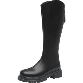 Dadong thick heel knight boots, zippered boots