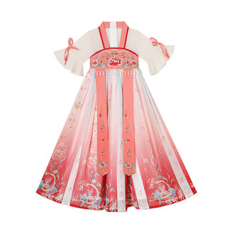 Girls Hanfu ancient style super fairy summer dress spring and summer