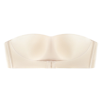 Front button bra 2024 popular thin summer one-line non-slip detachable spaghetti straps small chest push-up seamless tube top