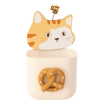Cute cat desktop storage box and small hanging rack for place items