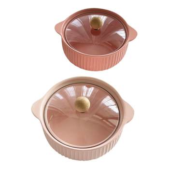 Anmuliangpin ceramic pink instant noodles bowl