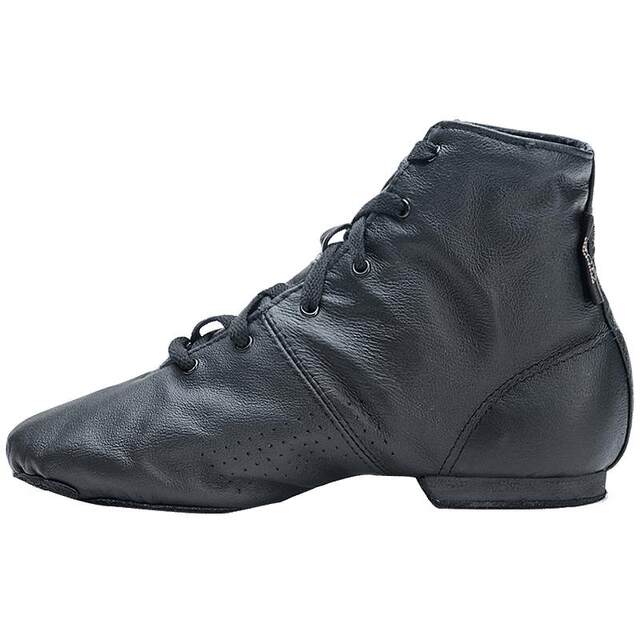 Sansha jazz dance shoes French practice all black leather