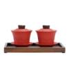 Wedding teacup Henglie wedding tea set red