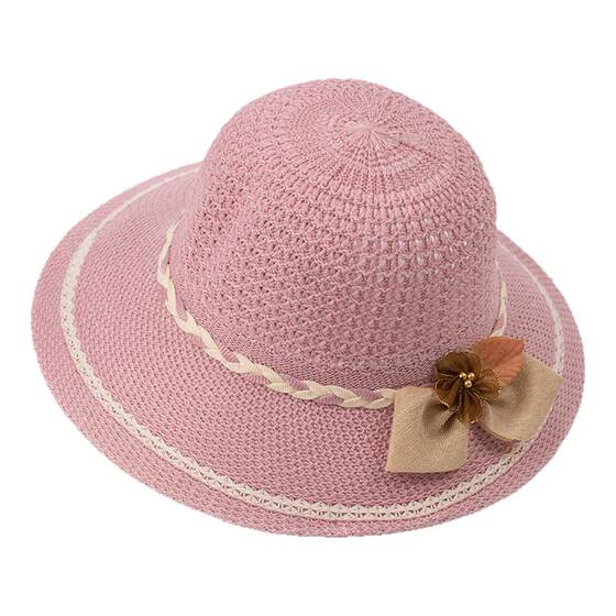 Spring and summer breathable large brim sun protection basin hat for middle-aged and elderly women