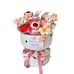 Creative birthday gift Stella Doll Bouquet Disney Strawberry Bear Lina Belle Doll Girlfriend Best Friend