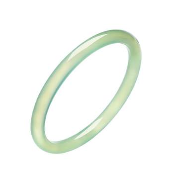 Chow Tai-sheng Warm Green Chalcedony Bracelet Thin Jade Bracelet Jingle Bracelet Young Style Mint Mambo ເປັນຂອງຂວັນໃຫ້ແຟນຂອງລາວ