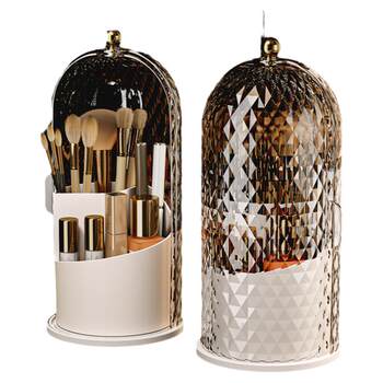 360 rotating dustproof and waterproof makeup brush storage box